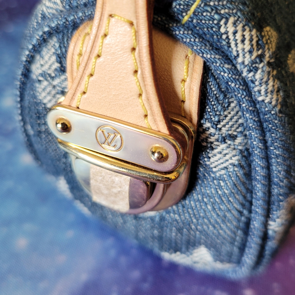 Louis Vuitton Blue Denim Mini Bag - Picture 3 of 12